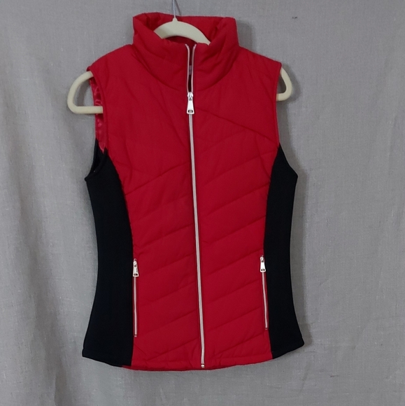 Calvin klein puffers Jackets size Large Sleeveless color Black and Red - Picture 5 of 16